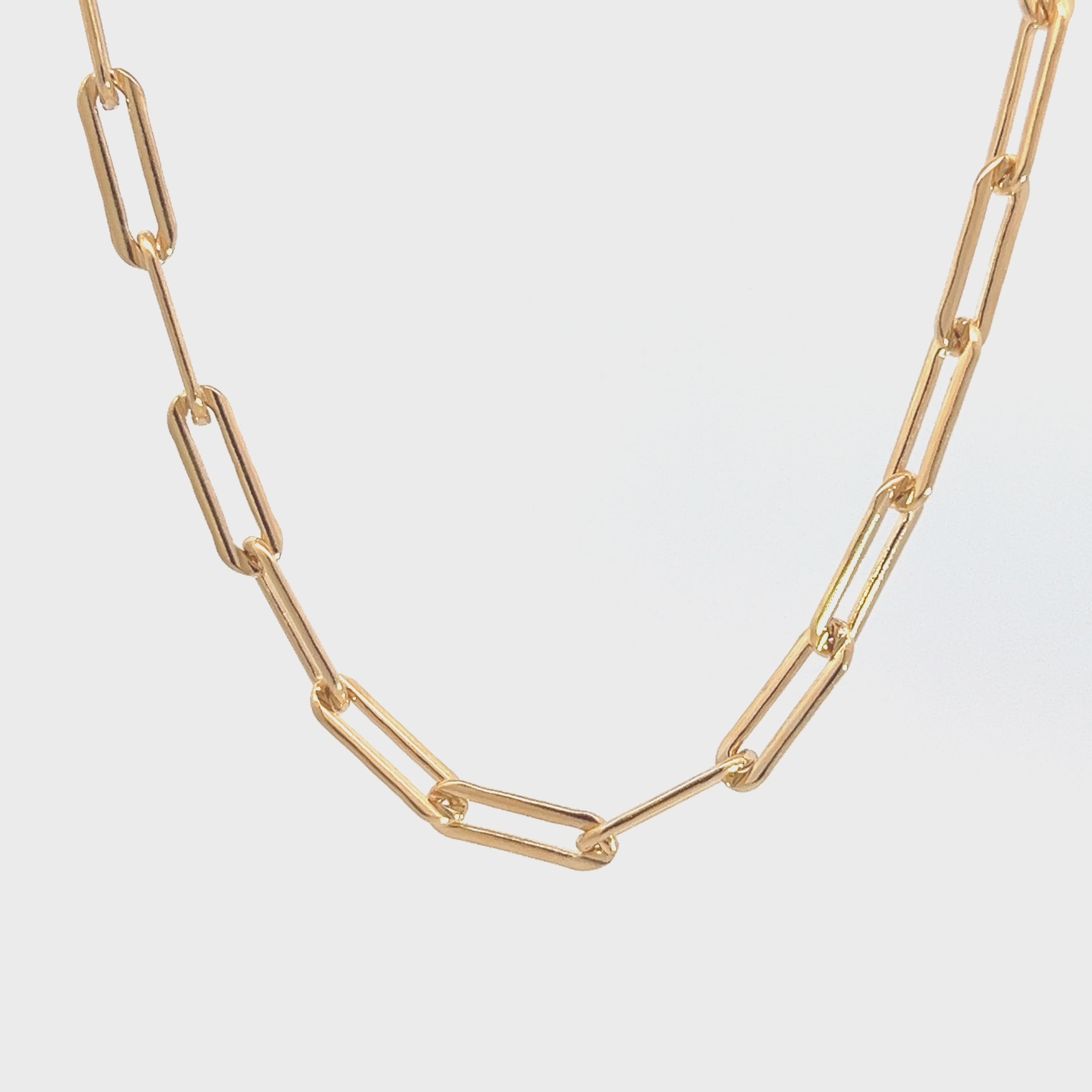 14K Gold Fill Thick Clip Necklace