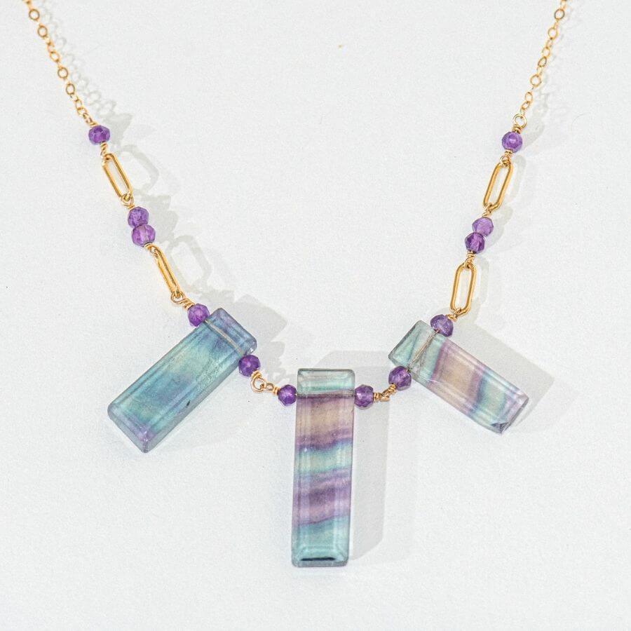 Fluorite Inset Necklace