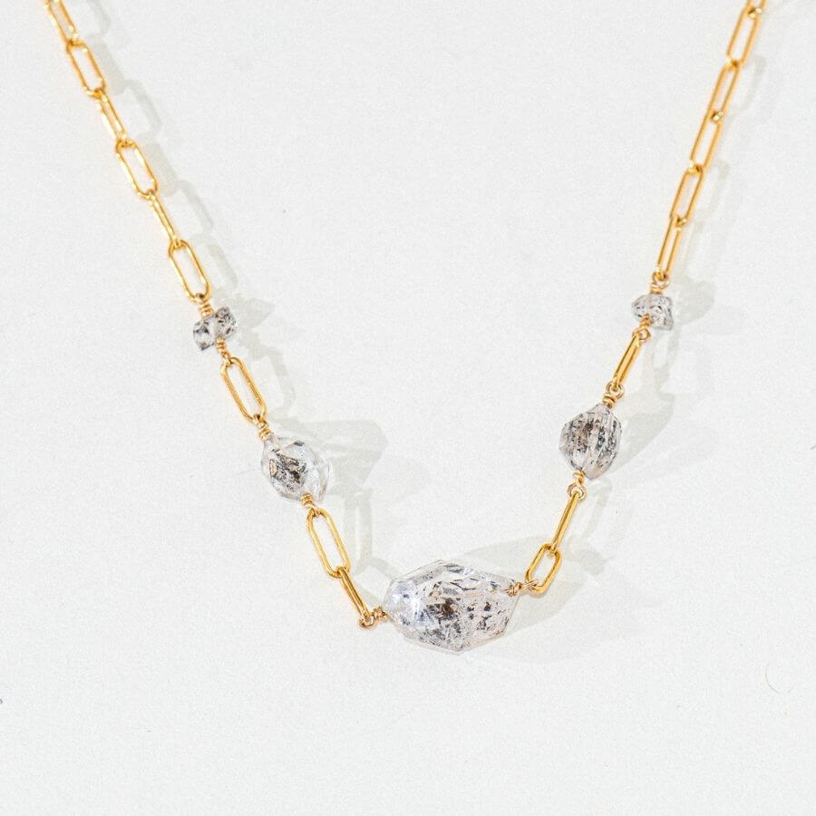 Herkimer Diamond Inset Necklace