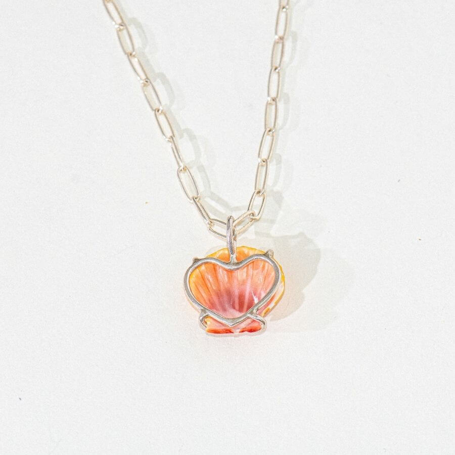 Silver Sunrise Shell Necklace